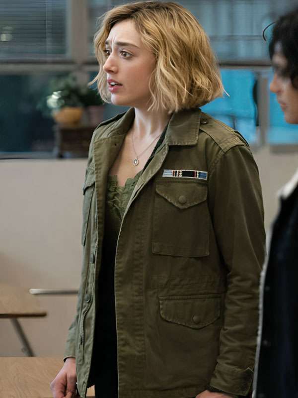 Maddie Nears School Spirits S03 Green Cotton Jacket