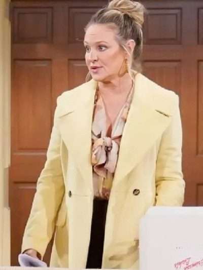 The Young and the Restless Sharon Newman Yellow Coat