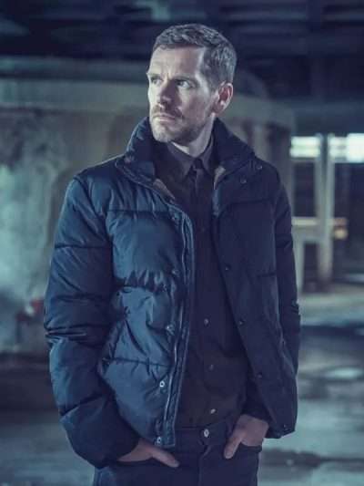 Shaun Evans Betrayal S01 Black Puffer Jacket