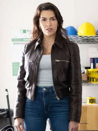 Sofia Pernas Tracker 2026 Brown Bomber Jacket