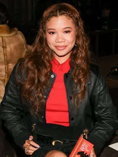 NYC 2026 Storm Reid Black Leather Jacket