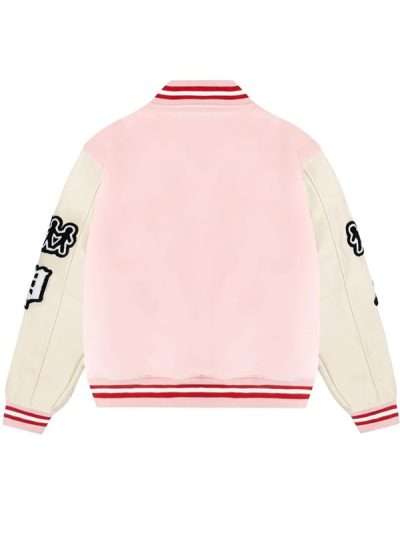 Strawberry Park Valentine’s Day Letterman Wool and Leather Jacket