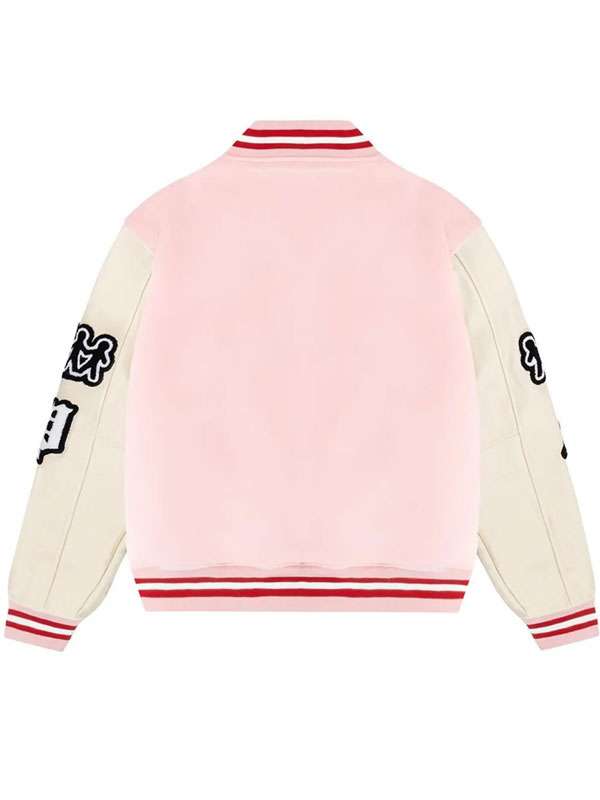 Strawberry Park Valentine’s Day Letterman Wool and Leather Jacket