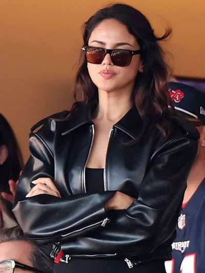Super Bowl Party San Francisco Eiza Gonzalez Leather Jacket