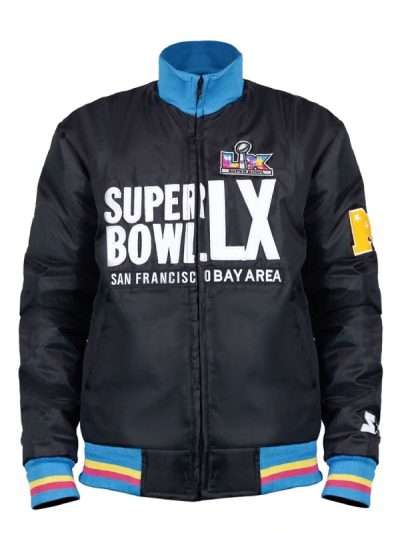 Super Bowl LX San Francisco Bay Area Black Bomber Jacket