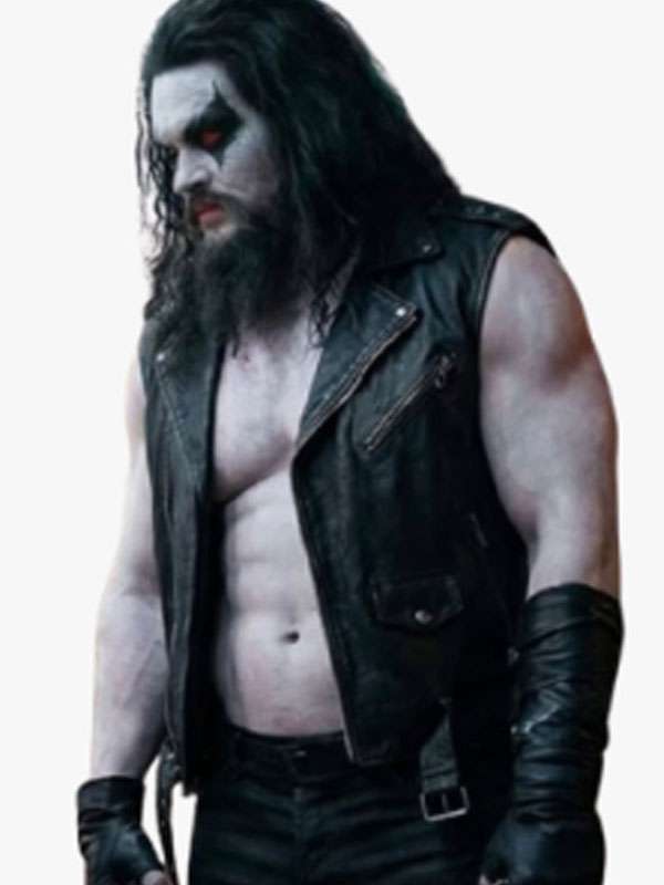 Supergirl Movie Jason Momoa Black Leather Vest