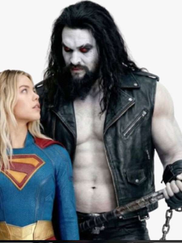 Supergirl Movie 2026 Jason Momoa Black Leather Vest