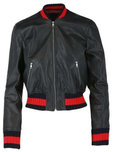 Brilliant Minds S02 Tamberla Perry Black Bomber Leather Jacket
