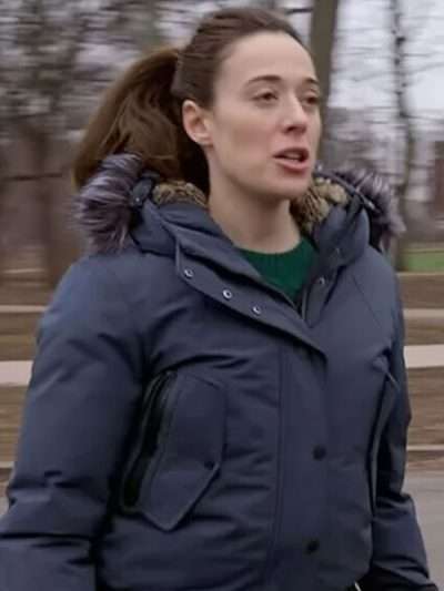 Chicago PD S12 Kim Burgess Blue Parka Hooded Jacket