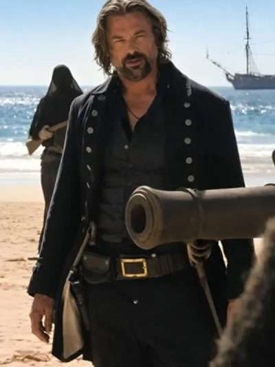Karl Urban The Bluff Black Wool Coat