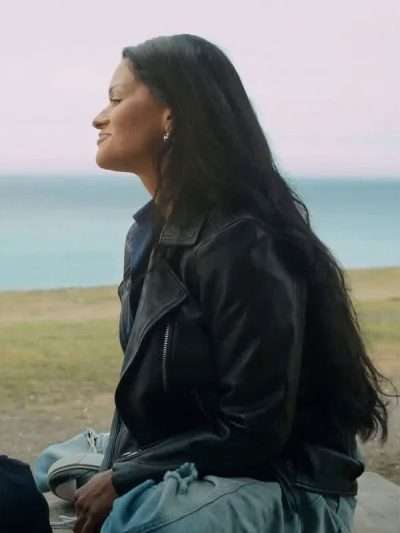 The Lincoln Lawyer S04 Gigi Zumbado Black Biker Leather Jacket