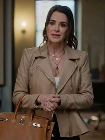 TV Series The Lincoln Lawyer S04 Kyle Richards Beige Leather Jacket