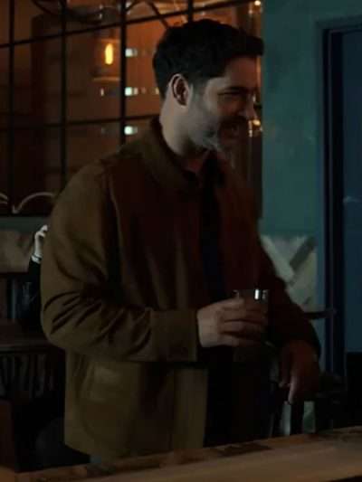 Tom Ellis TV Series CIA 2026 Brown Brown Suede Leather Jacket