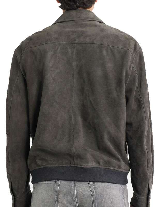 Tomohisa Yamashita Drops of God S02 Grey Suede Bomber Jacket