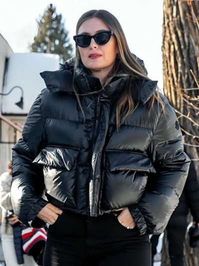 Maria Sharapova 2026 Black Hooded Jacket
