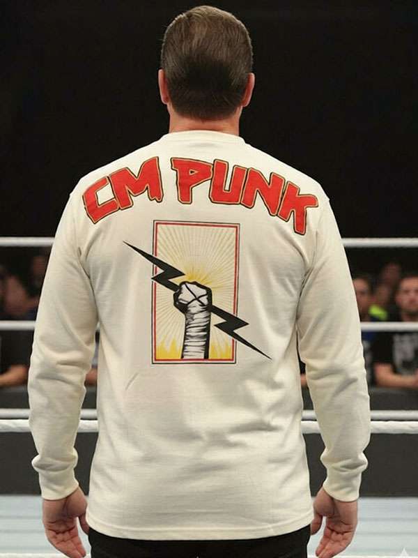 Shop CM Punk WWE Beige Sweatshirt