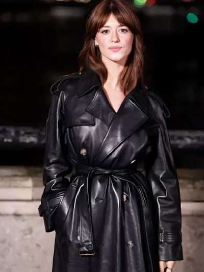 Fashion Week 2026 Daisy Edgar-Jones Black Leather Coat