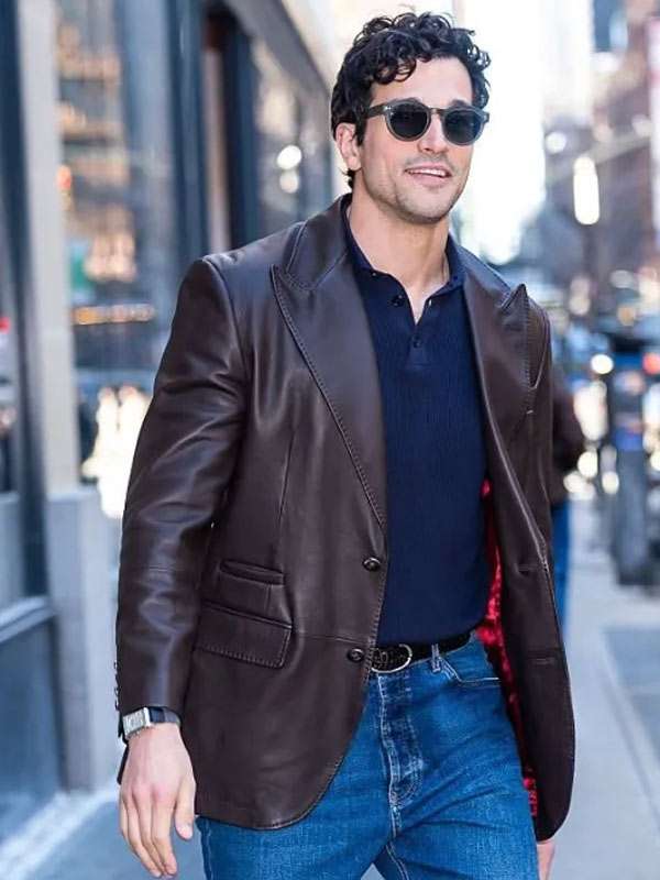 Paul Anthony Kelly Brown Leather Blazer