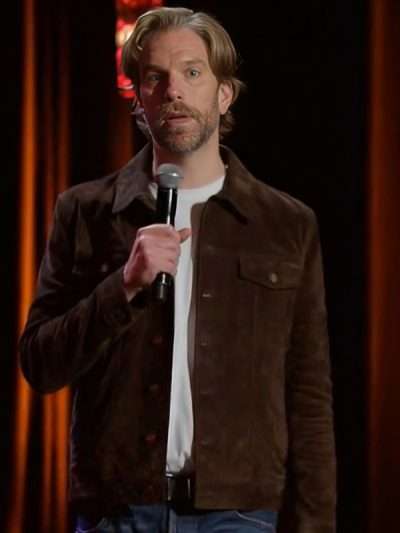 Bones and All Anthony Jeselnik Brown Leather Jacket