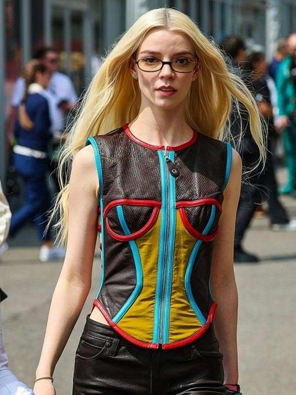 2026 Anya Taylor-Joy F1 Japanese Grand Prix Leather Vest