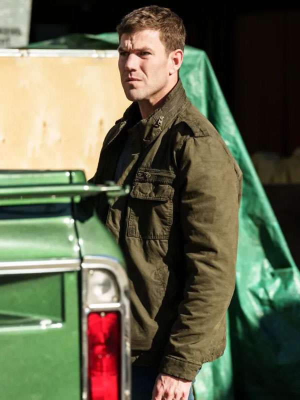 Austin Stowell NCIS Origins S02 Green Cotton Jacket