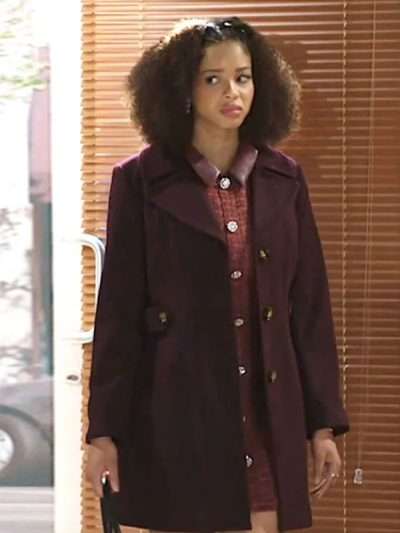 Beyond the Gates Madison Alsobrook Burgundy Wool Coat
