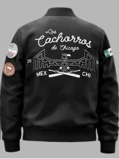 Chicago Cubs 2026 Mexican Heritage Black Varsity Bomber Jacket
