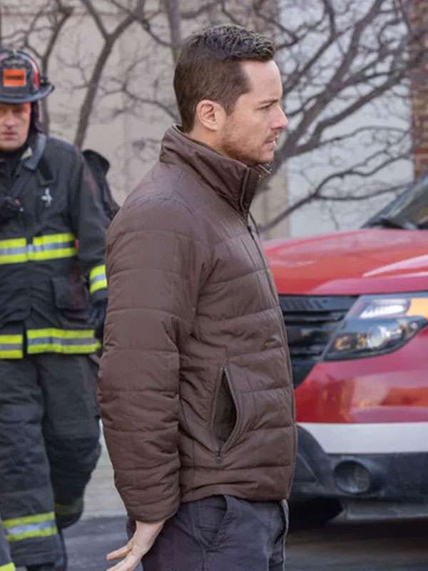 Chicago Med S11 Jesse Lee Soffer Brown Quilted Jacket