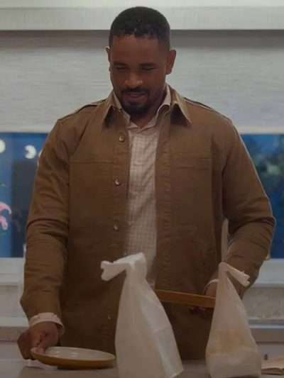 Shrinking S03 Damon Wayans Brown Cotton Jacket