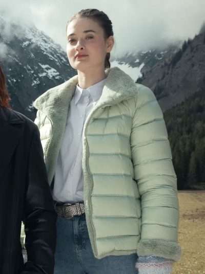 Der Garmisch Krimi - Wolfsmord 2026 Shearling Mint Green Puffer Jacket
