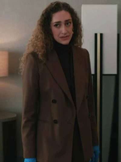 Elsbeth S03 Micaela Diamond Brown Blazer
