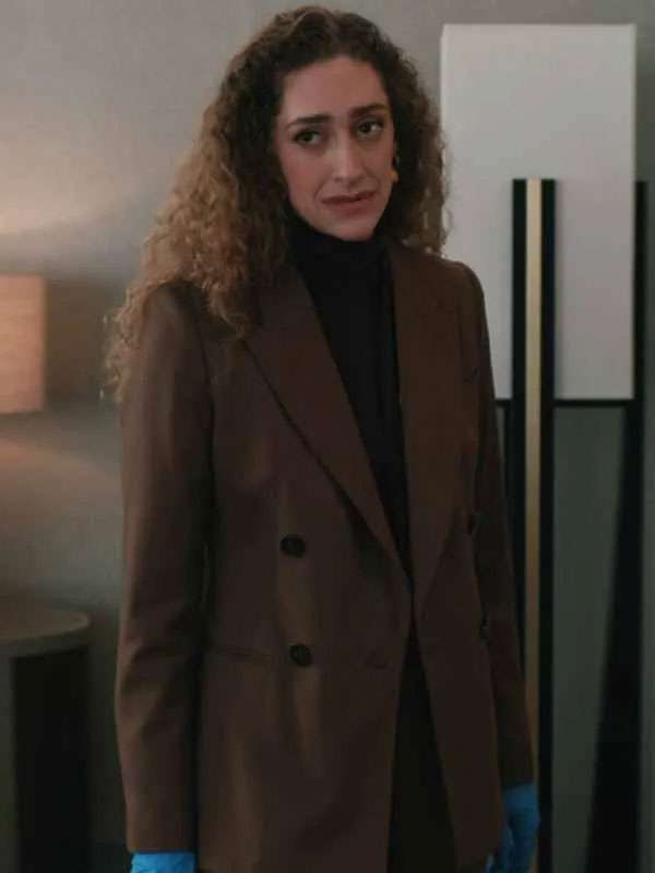 Elsbeth S03 Micaela Diamond Brown Blazer