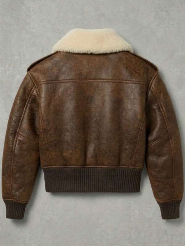 Erin Doherty LV PFW 2026 Brown Leather Jacket