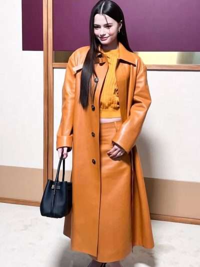 Becky Armstrong Orange Trench Coat