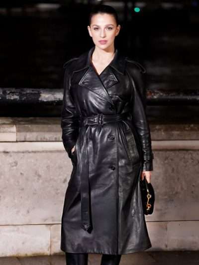 2026 Marisa Abela Black Trench Coat