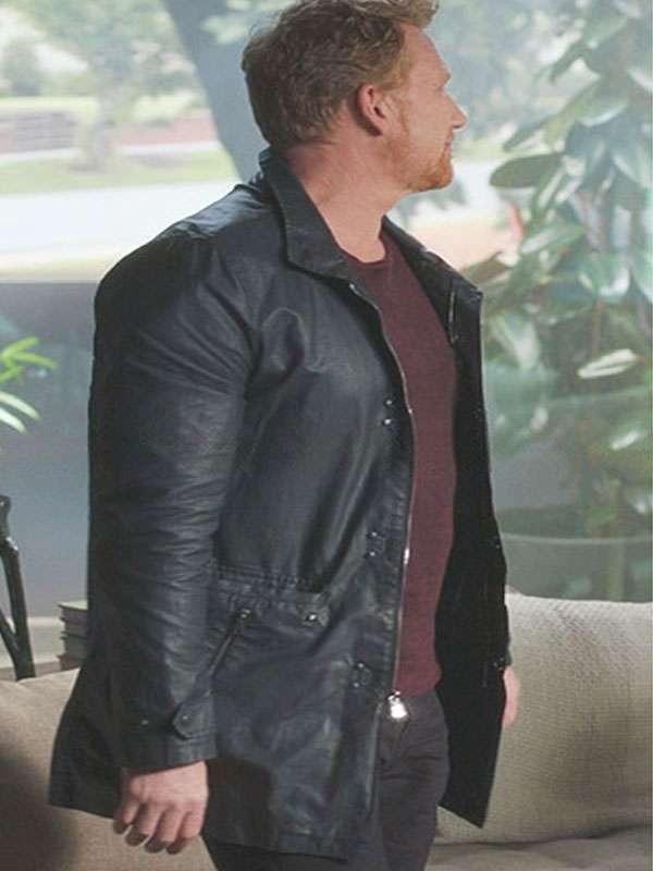 Grey's Anatomy 2026 Kevin McKidd Black Leather Jacket