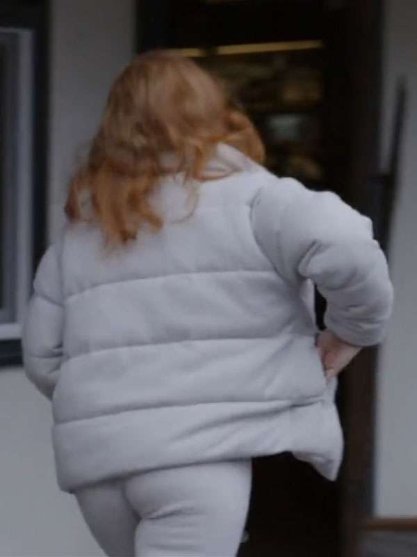 Jessica Chastain Dreams Grey Puffer Jacket