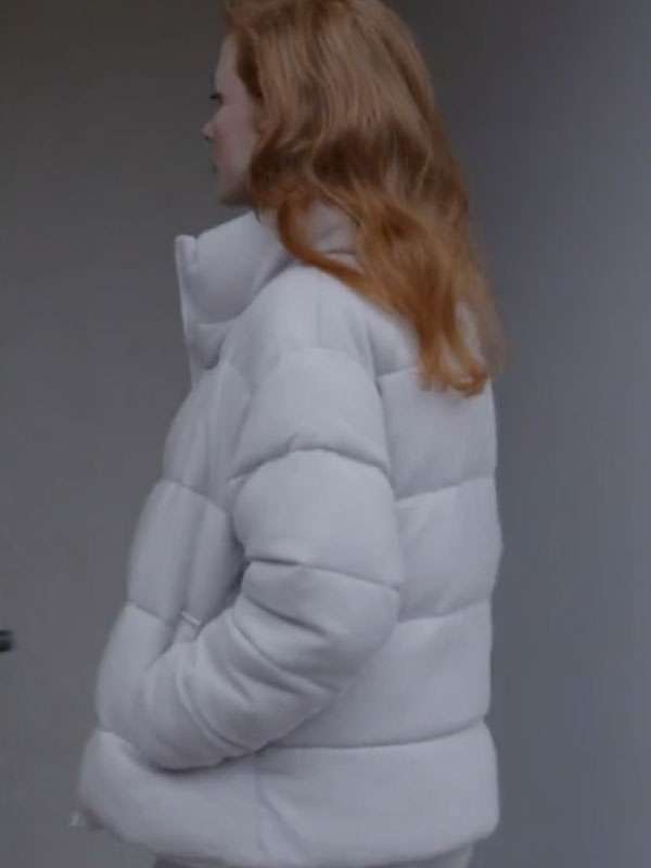 Jessica Chastain Dreams 2026 Grey Puffer Jacket