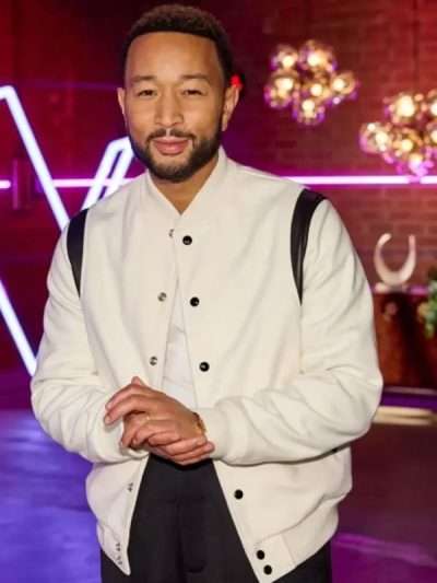 The Voice S29 John Legend White Wool Jacket