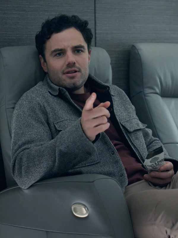 TV Series The Hunting Party 2026 Shane Florence Grey Wool Jacket