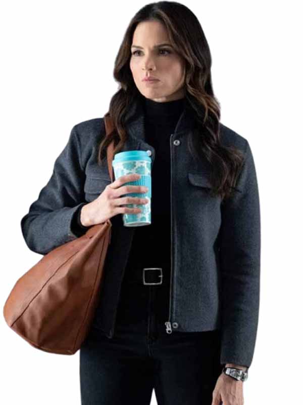 Jessica Knight TV Series NCIS 2026 Katrina Law Grey Wool Jacket
