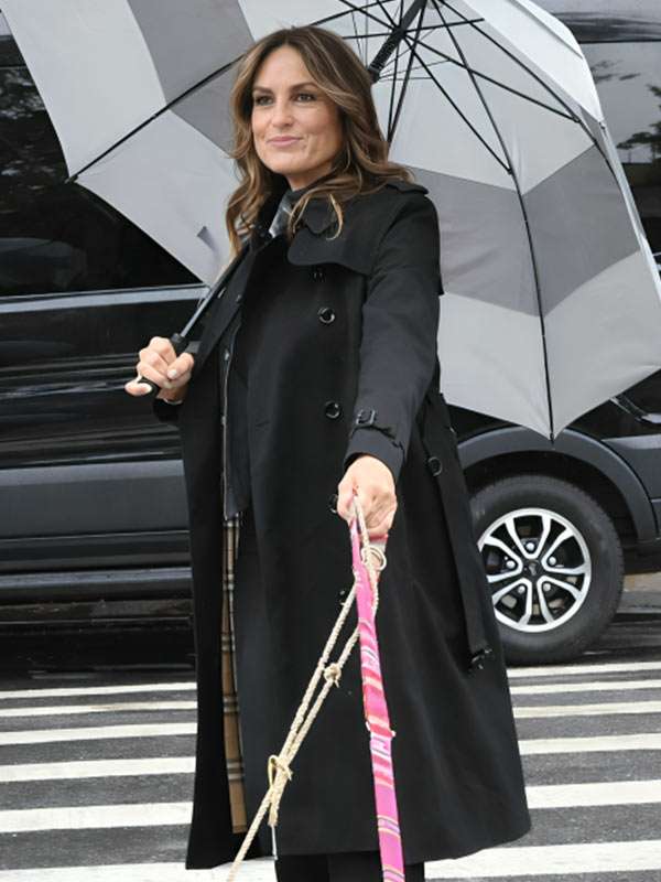 Olivia Benson Law and Order SVU S27 Black Trench Coat