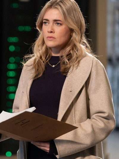 Melissa Roxburgh The Hunting Party 2026 Wool Coat