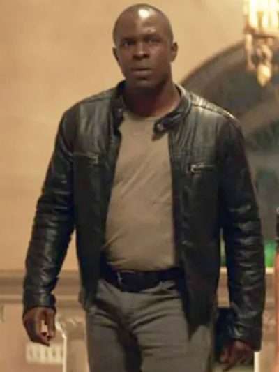 Gbenga Akinnagbe Starbright Black Leather Jacket