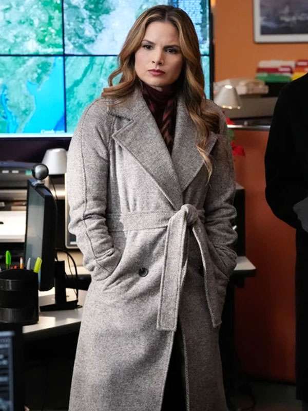 Jessica Knight NCIS S23 Grey Trench Coat