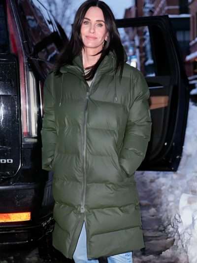 Courteney Cox 2026 Green Coat