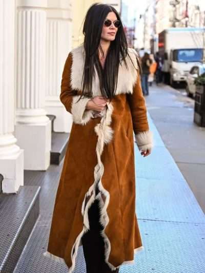 2026 Danielle Vasinova Brown Fur Leather Coat