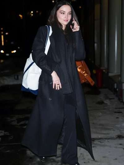 Dove Cameron Black Long Coat