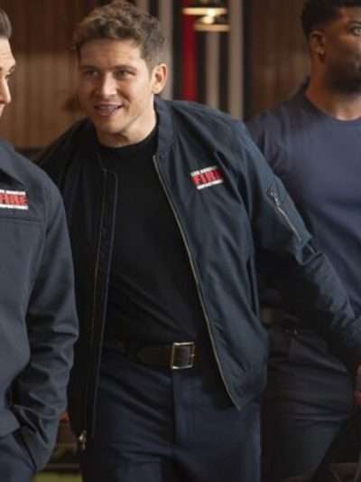 Oliver Stark 9-1-1 Nashville Oliver Blue Bomber Jacket
