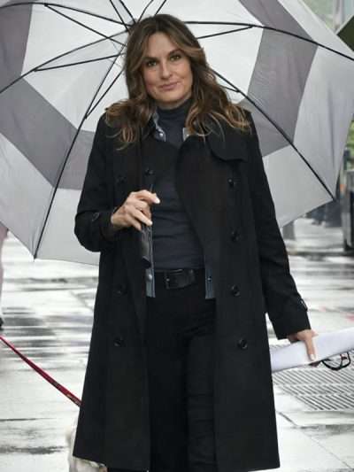 Law and Order SVU S27 Olivia Benson Black Cotton Coat